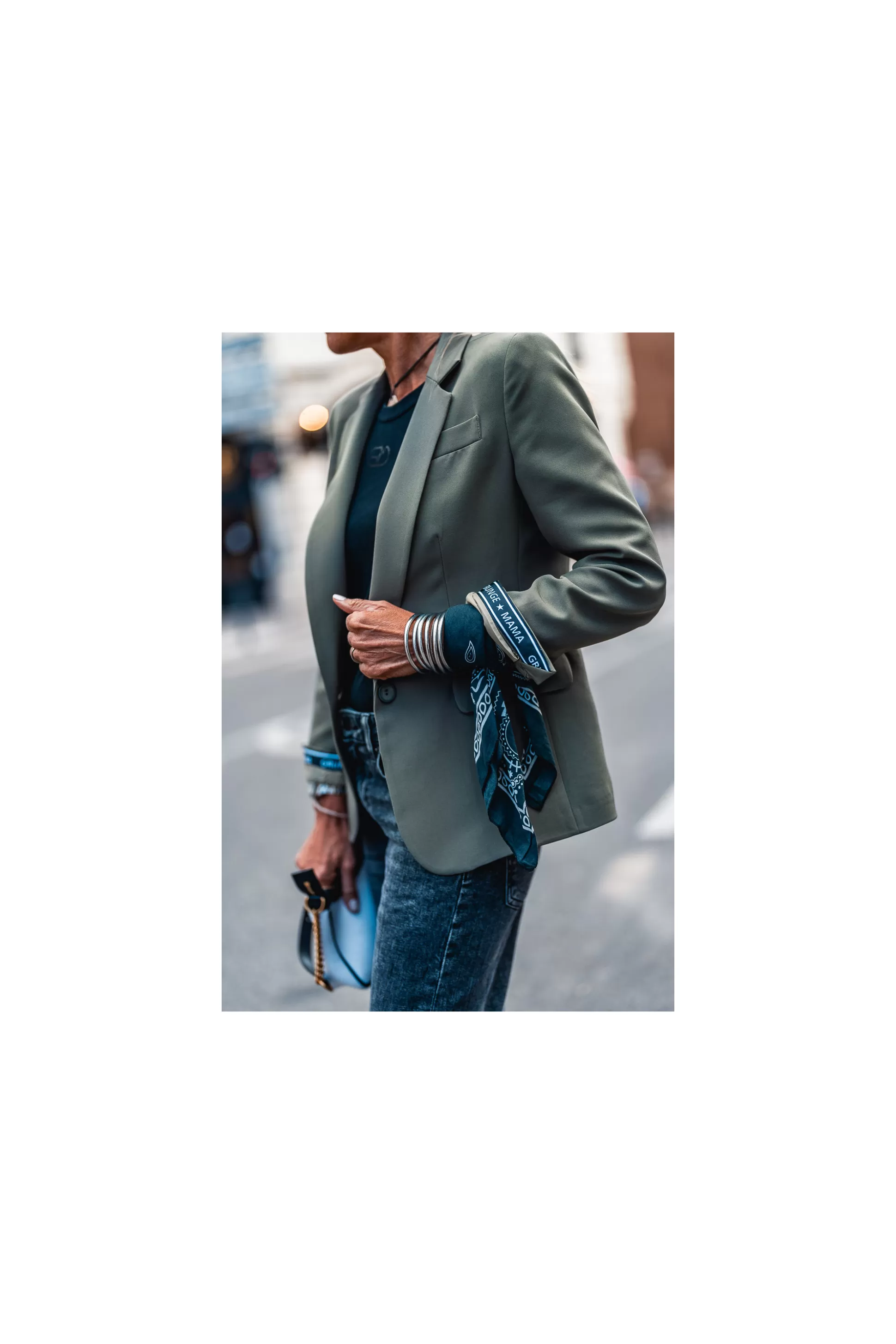 Discount Blazer Ama Kaki Vestes / Manteaux