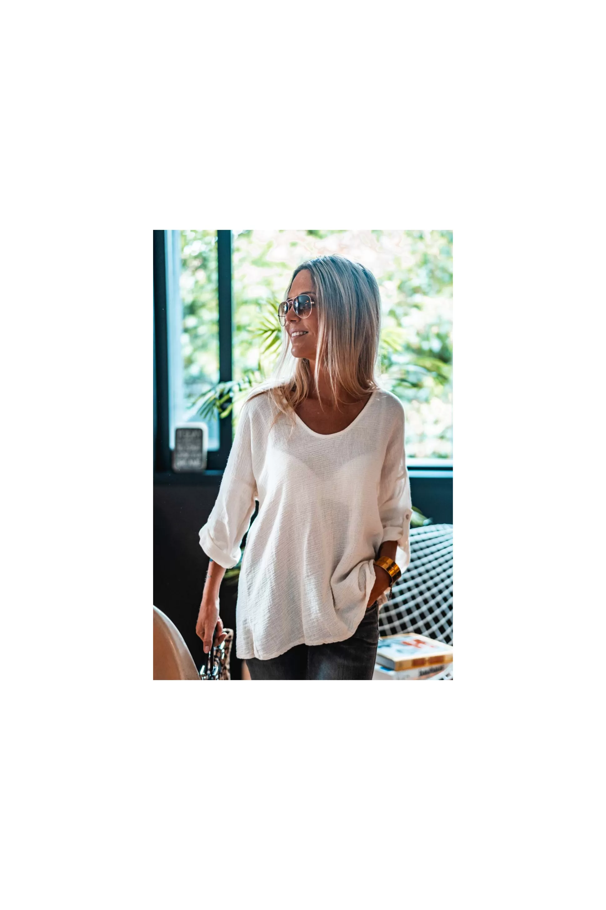 Fashion Blouse Banditas Narel Ecru Blouses / Chemises