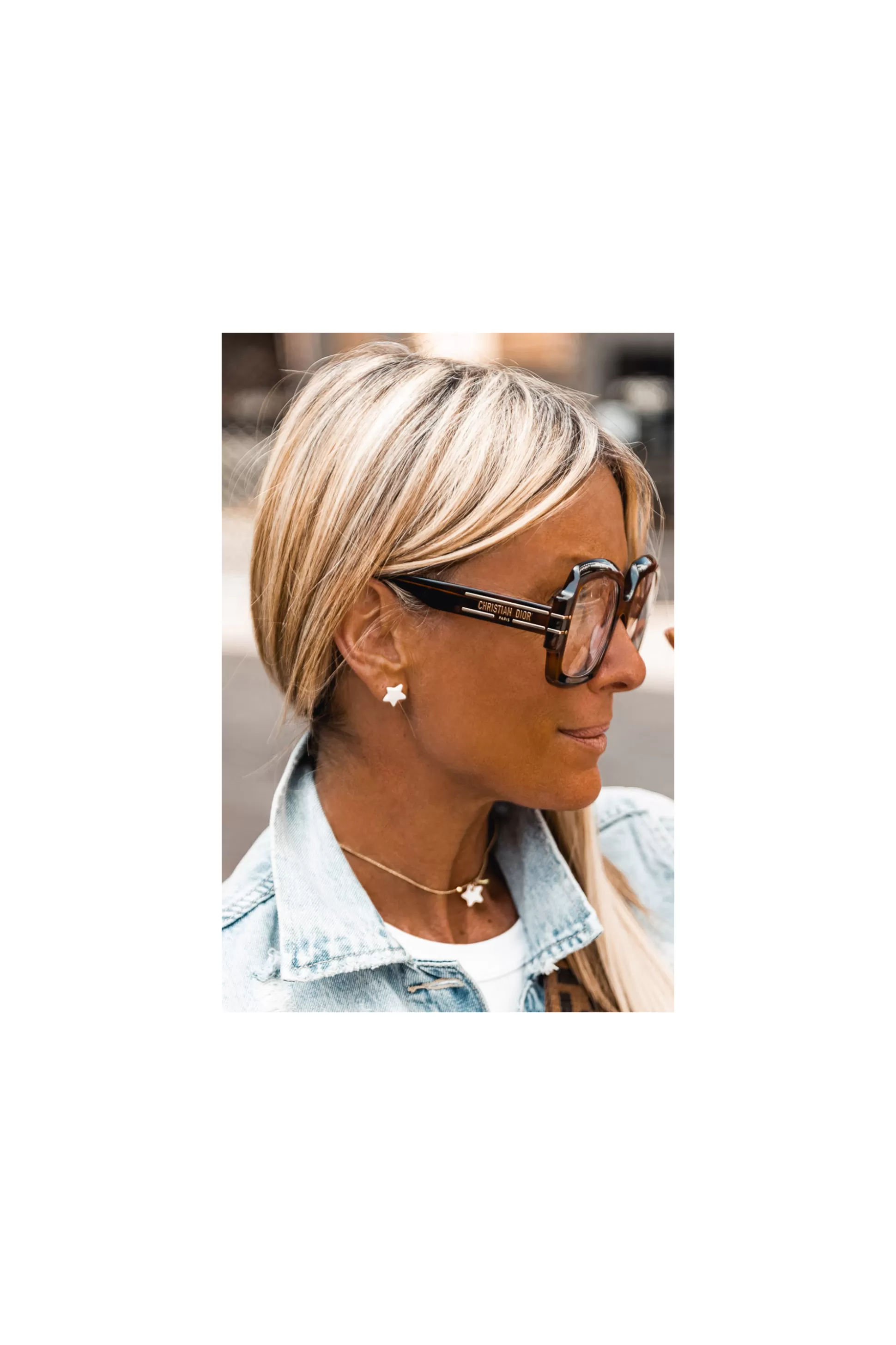 New Boucles D'oreilles Dona étoile Blanche Accessoires