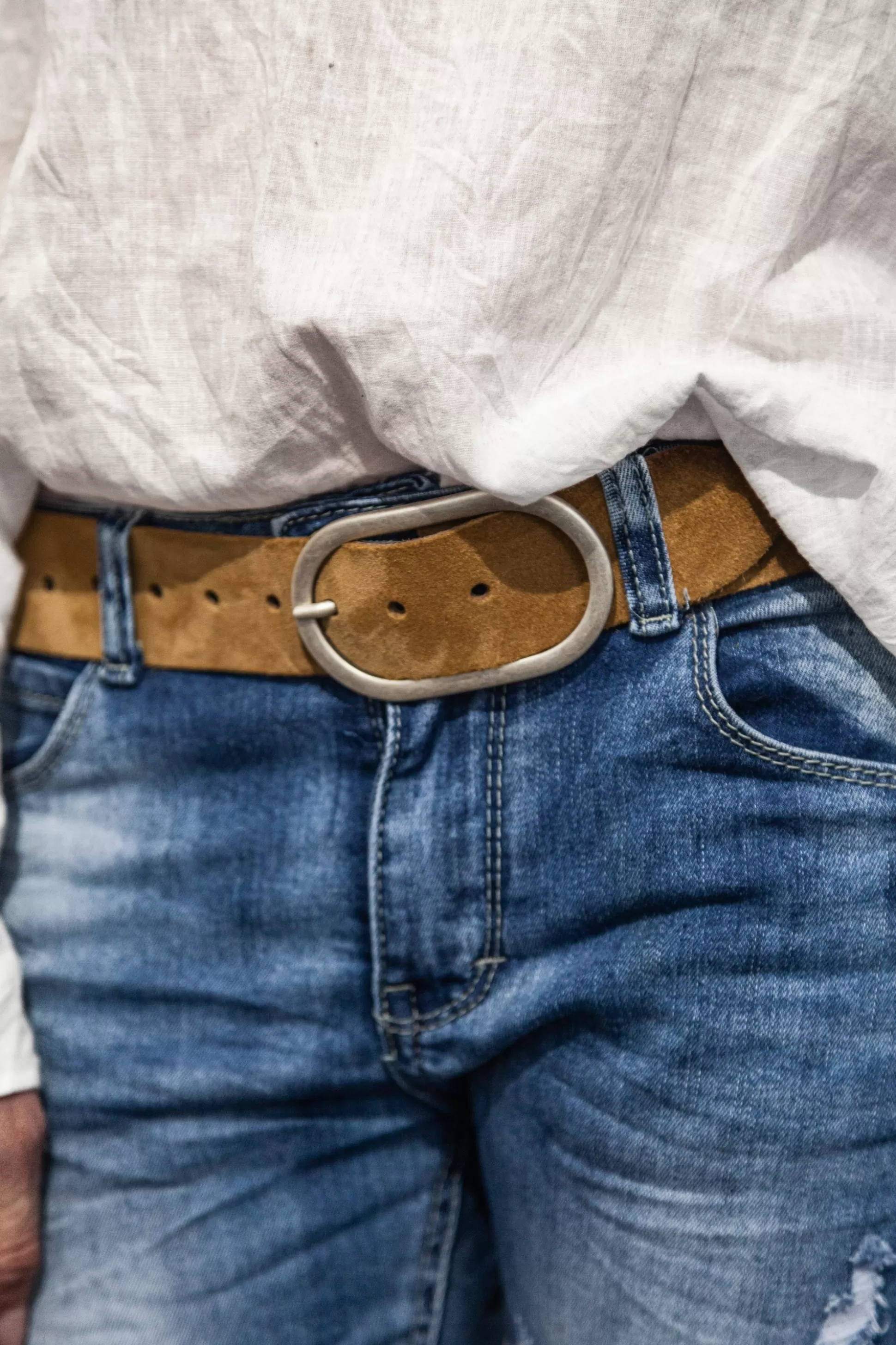 Store Ceinture Bianca Daim Sable Accessoires