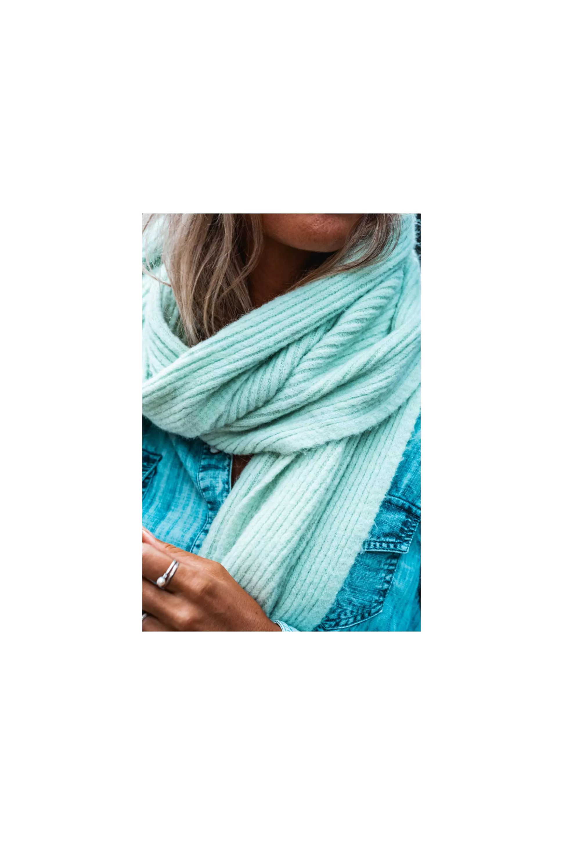 Shop Echarpe Lovely Vert D'eau Accessoires