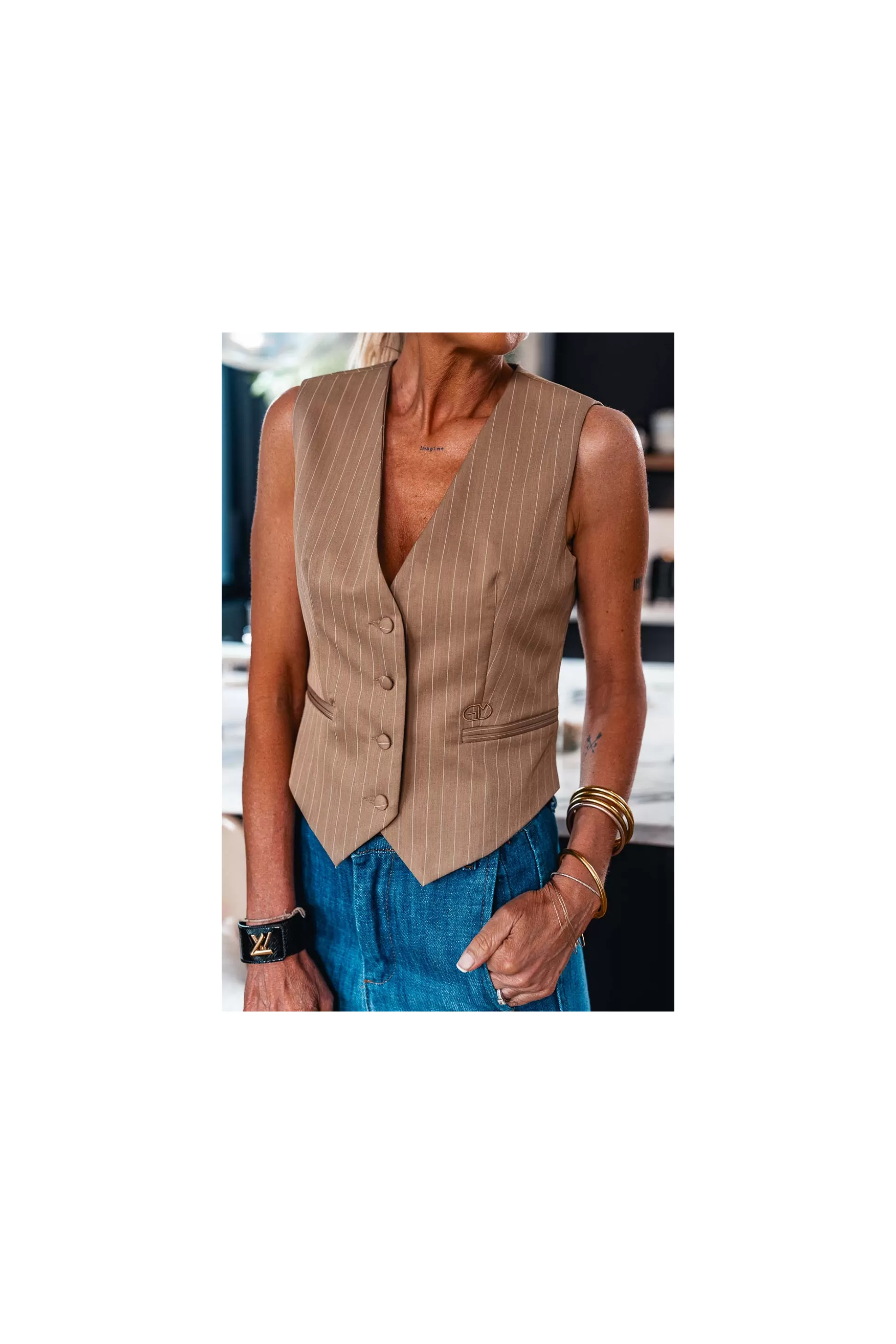 Sale Gilet Norma Beige Pulls / Gilets