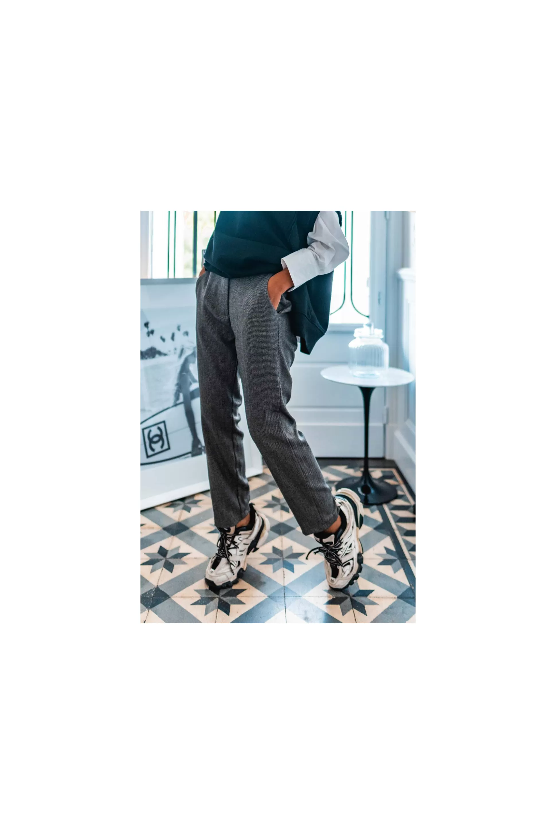 Discount Pantalon Banditas Peaboy Marron/gris Pantalons / Shorts