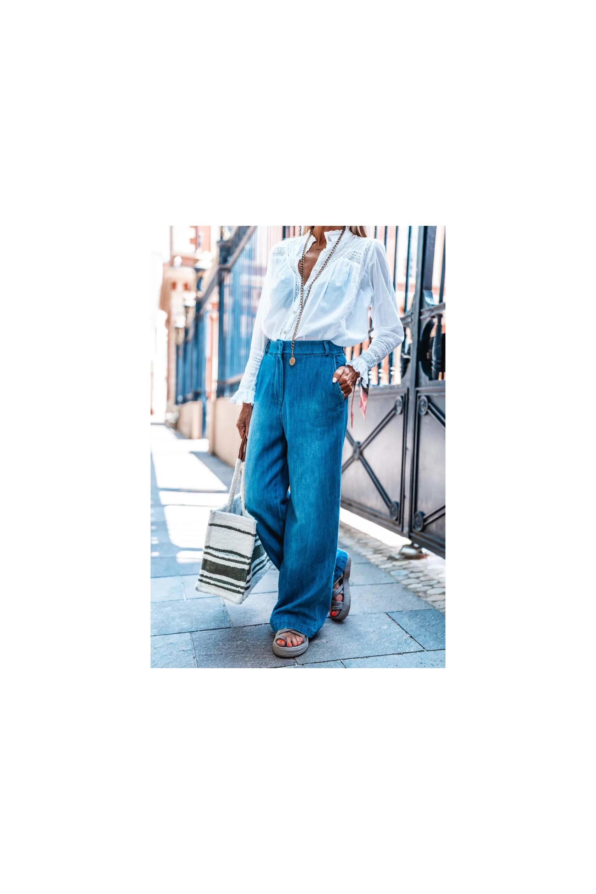 Online Pantalon Banditas Sandel Bleu Pantalons / Shorts