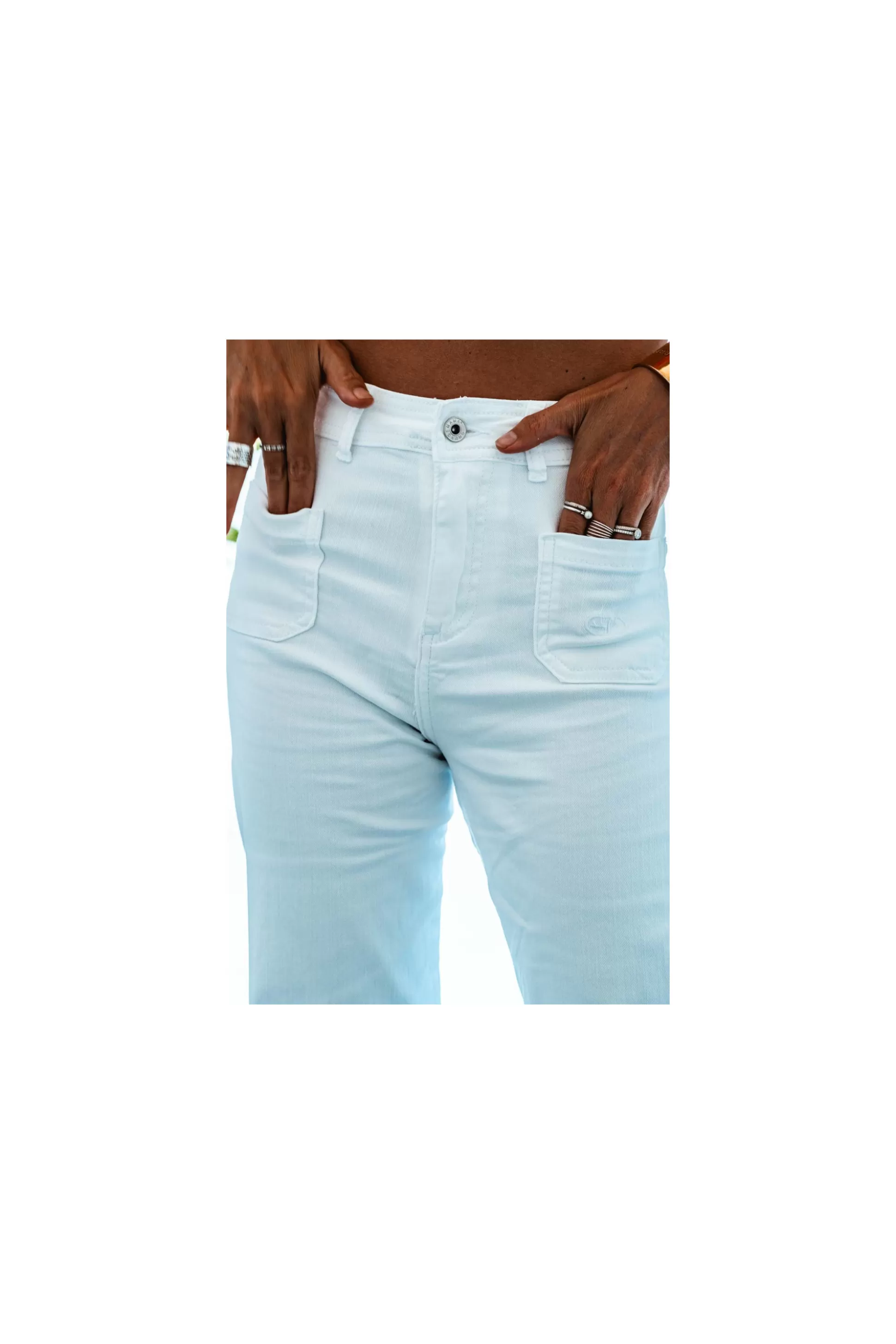 Best Sale Pantalon Maurine Blanc Pantalons / Shorts