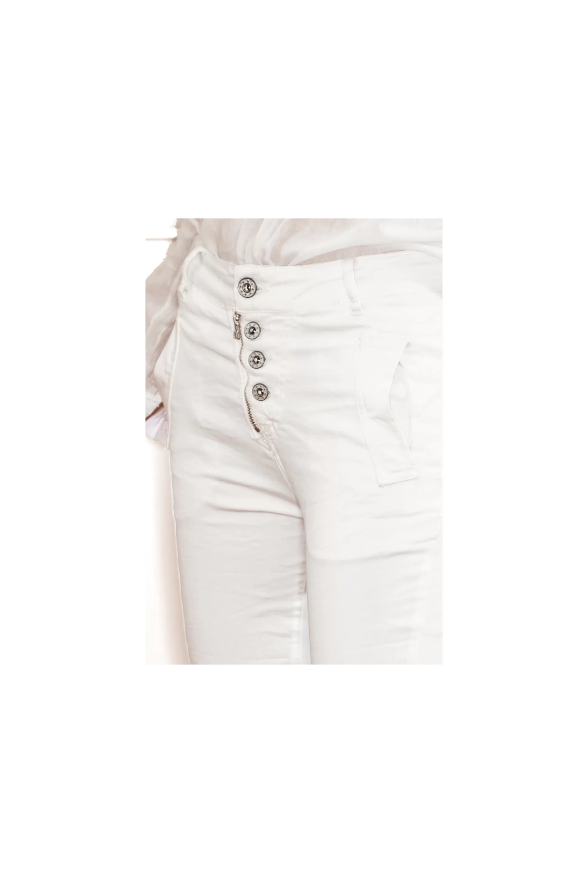 Discount Pantalon Newchili Blanc Pantalons / Shorts