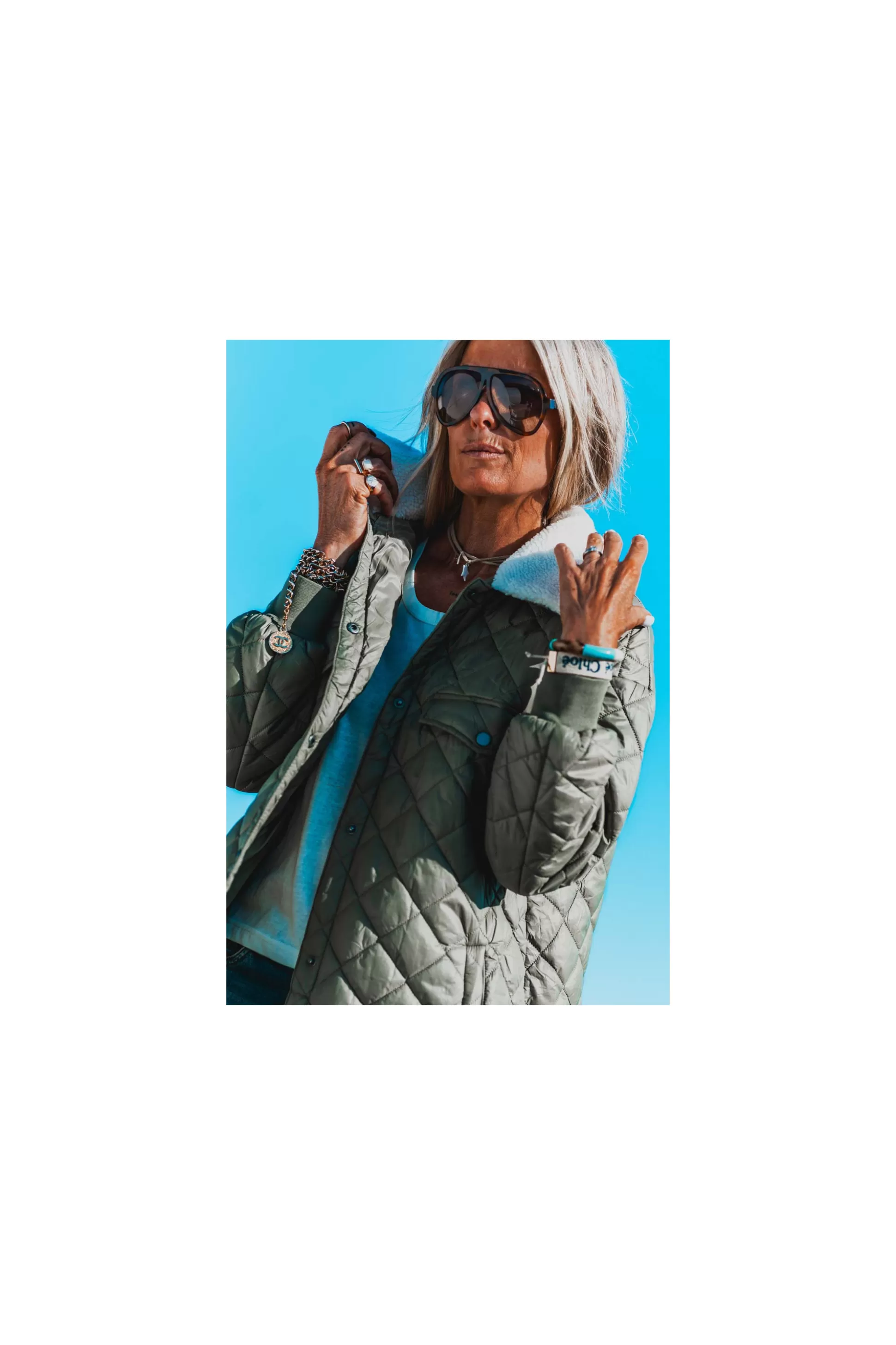 Cheap Parka Halton Kaki Vestes / Manteaux