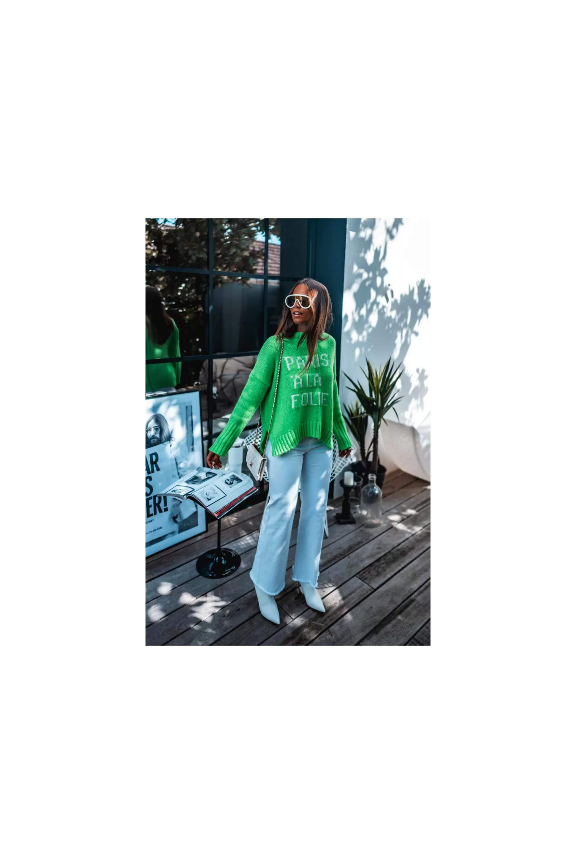 Hot Pull Alafolie Vert Fluo Pulls / Gilets