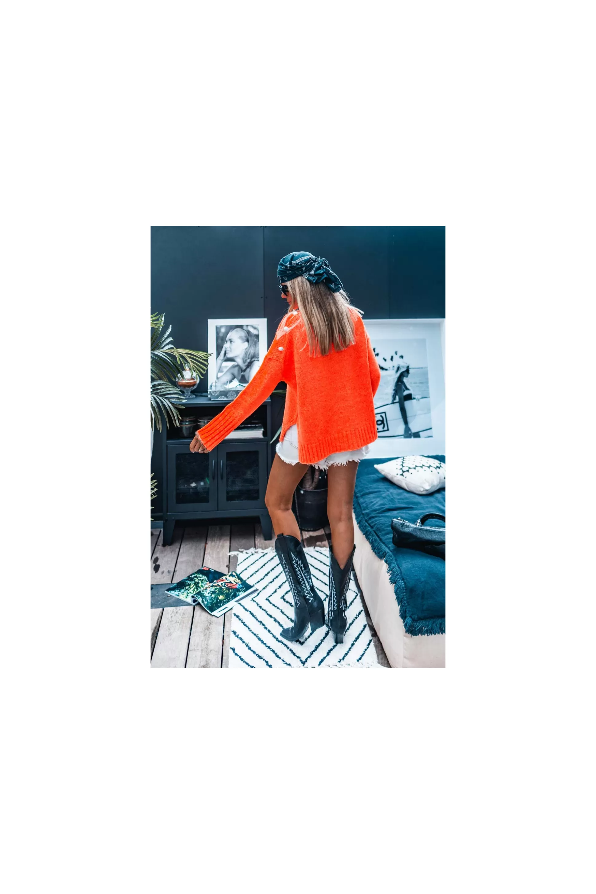 New Pull Amourdingue Orange Fluo Pulls / Gilets