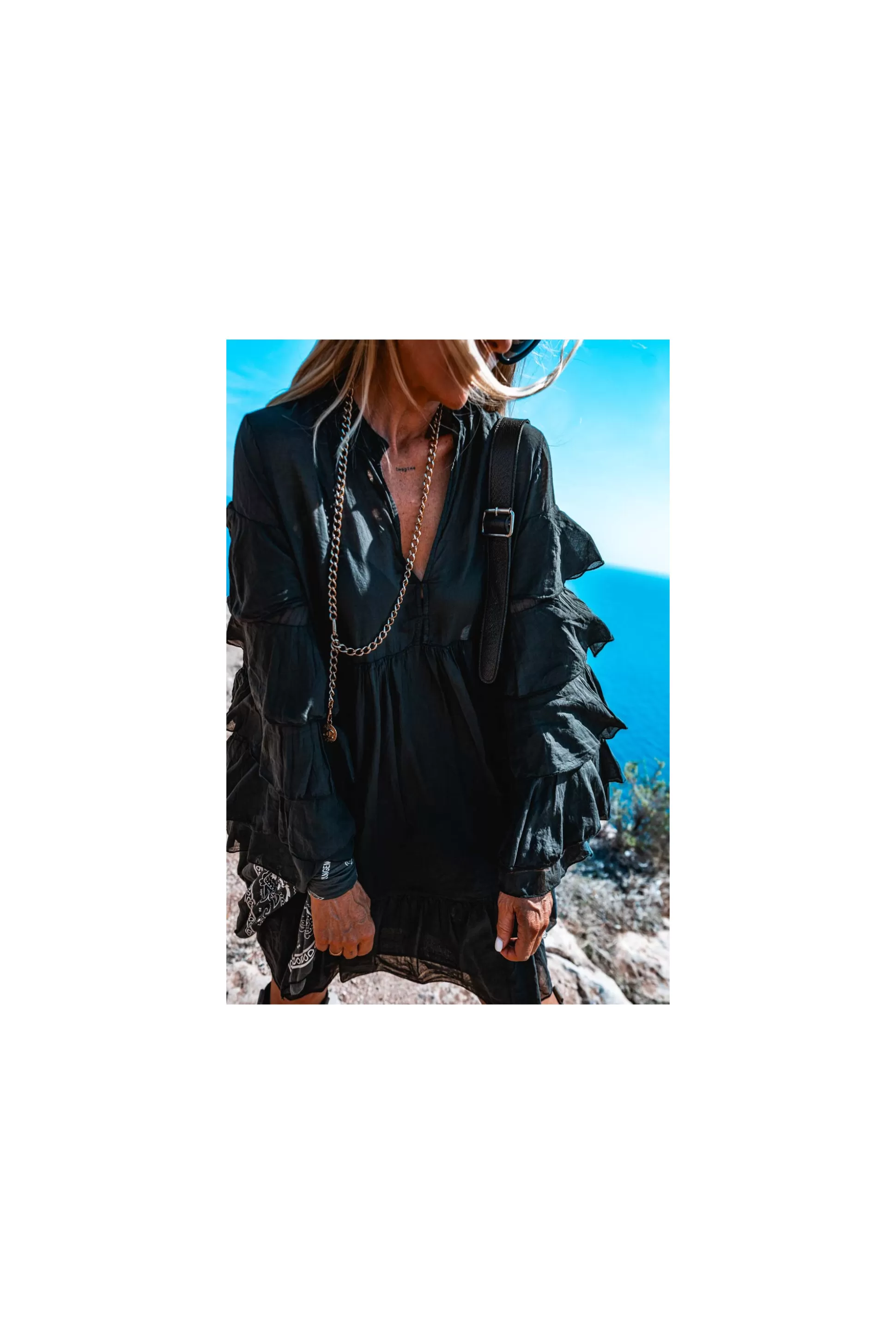 Sale Robe Banditas Janete Noir Robes / Jupes
