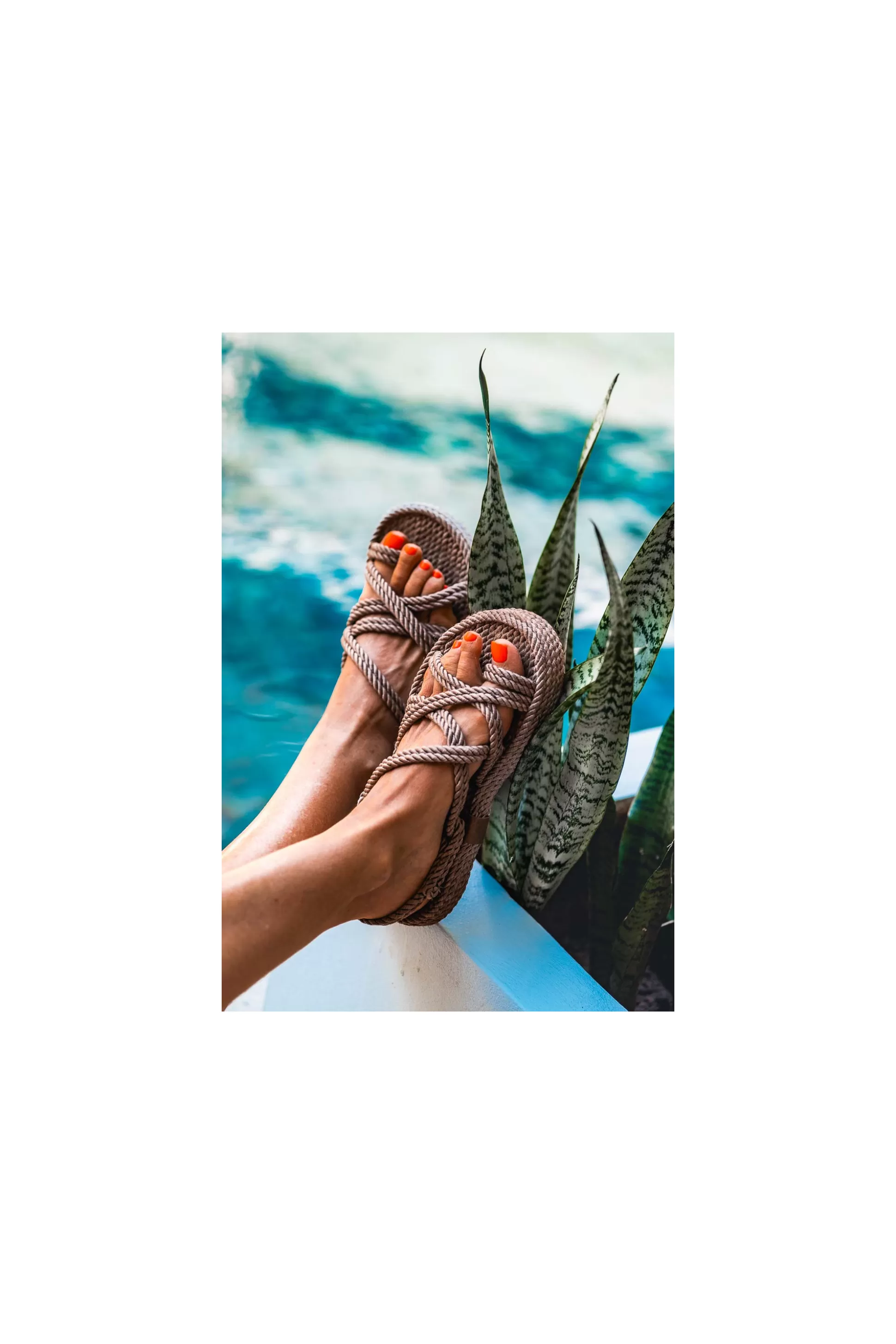 Sale Sandales Kalvy Corde Naturel Chaussures