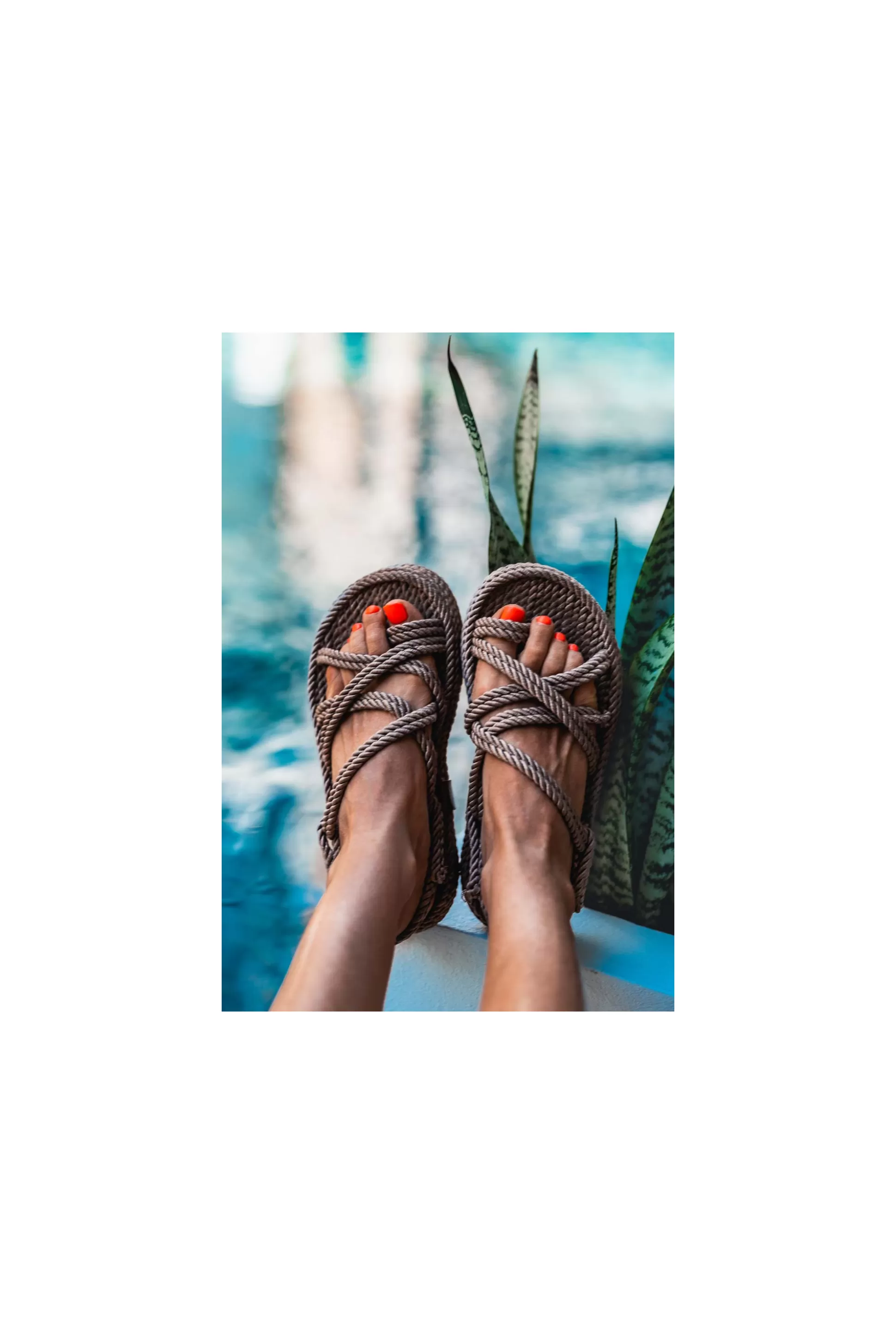 Sale Sandales Kalvy Corde Naturel Chaussures