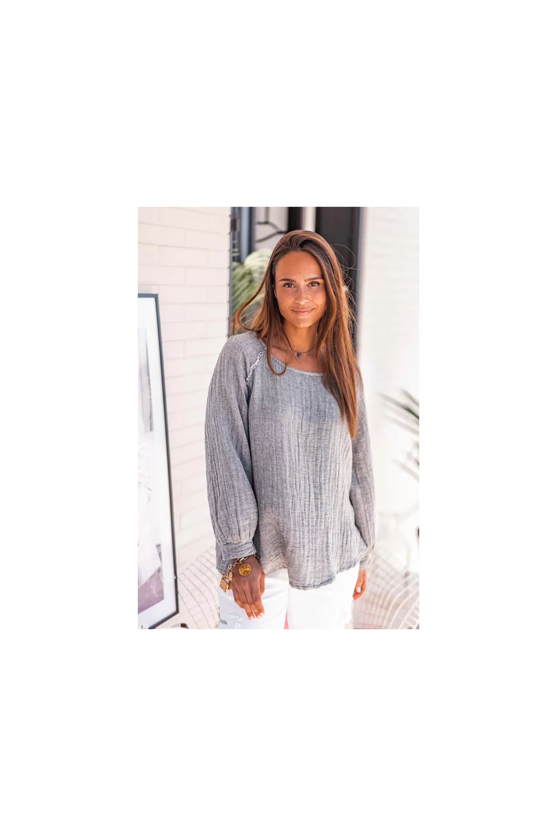 New Sweat-Blouse Banditas Jika Gris Blouses / Chemises